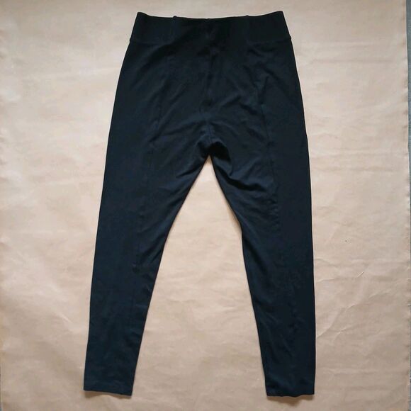 H&M Womens Leggings Large Black Mid Rise Skinny Stretch Ankle Basic Casual - Picture 2 of 6